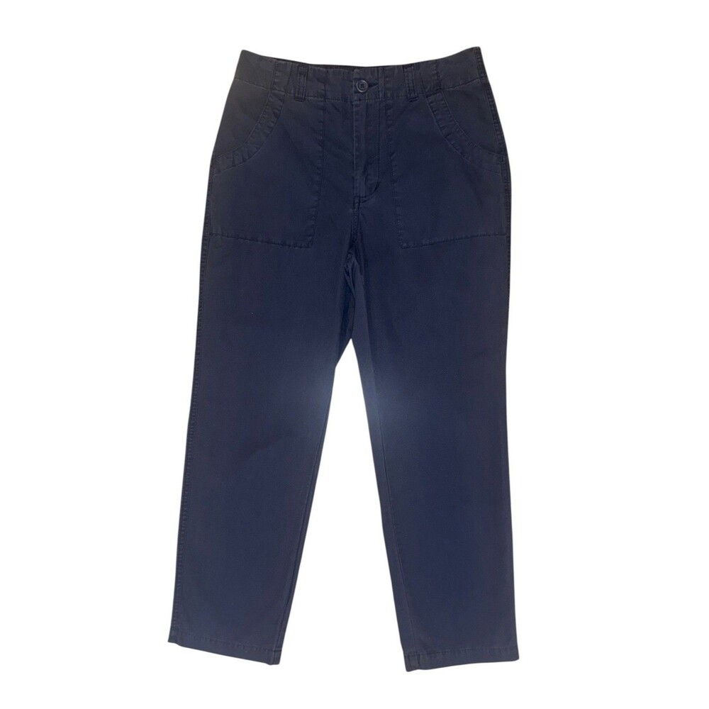 Sundance Cropped Pants Navy Blue Utility Straight Leg Lightweight Women’s Size 4